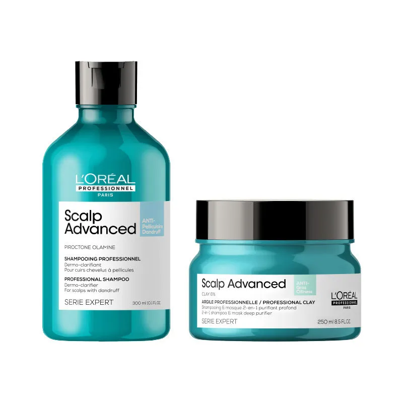 L'Oreal Professionnel Scalp Advanced Anti-Oiliness Shampoo 2-In-1 Deep Purifier Clay