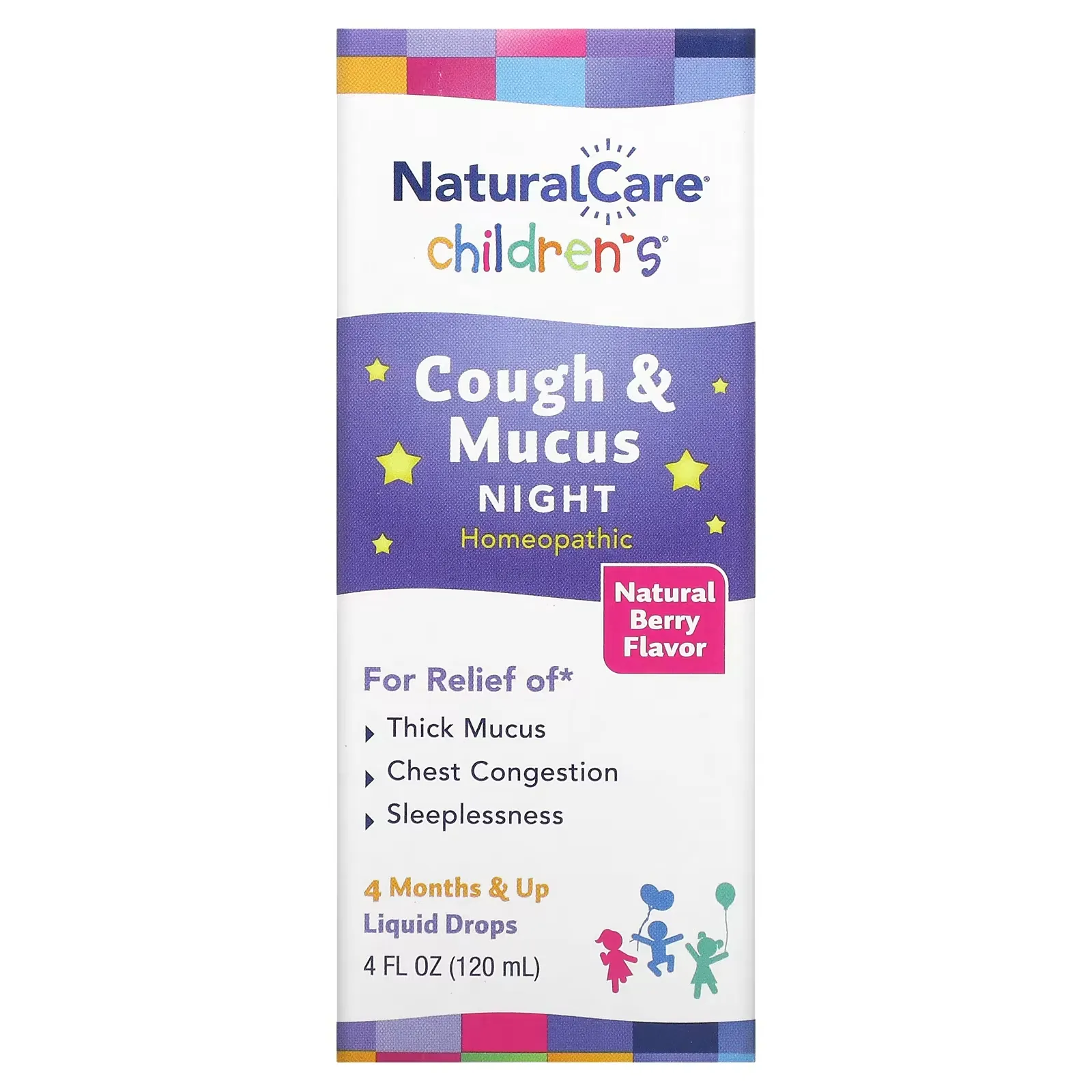 Children's Cough & Mucus, Night, 4 Months & Up, Natural Berry, 4 fl oz (120 ml)