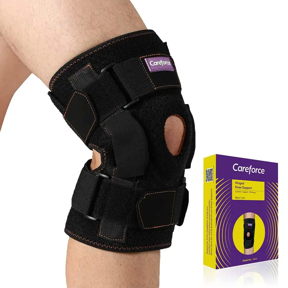 Careforce Hinged Knee Support,  Black  Small-Medium