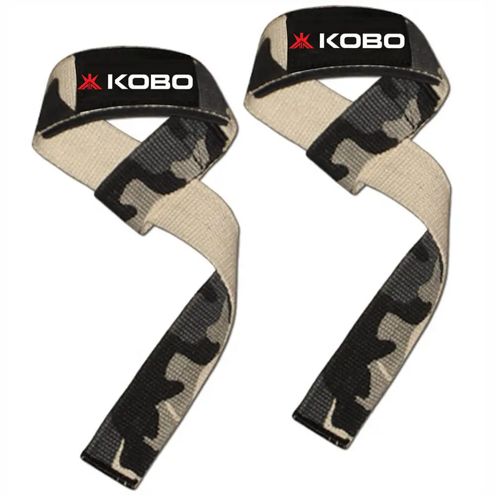 KOBO Weight Lifting Hand Wraps Strap (WTA-17),  Camel Military  Free Size