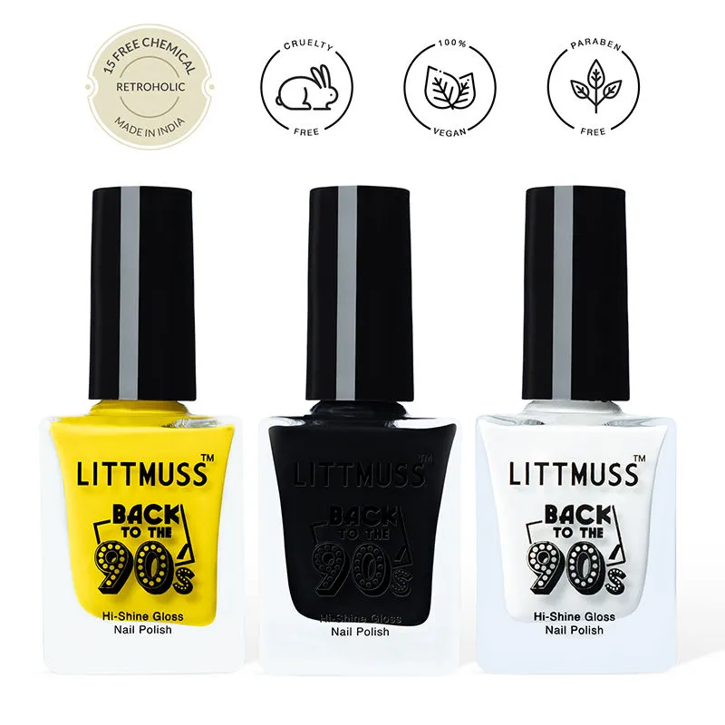 Littmuss Retroholic Back To The 90's Hi-shine Gloss Nail Polish Combo