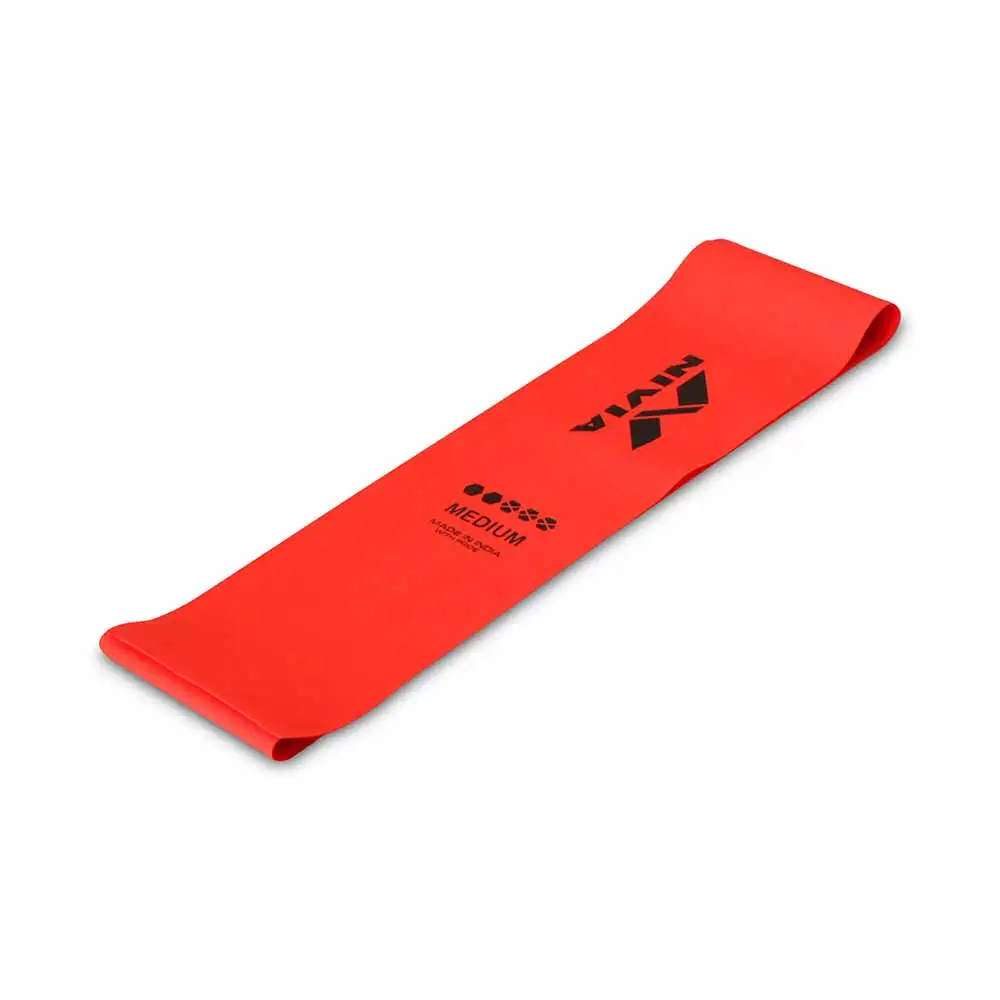 Nivia Resistance Exercise Band,  Red  Medium