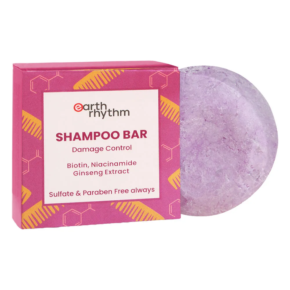 Earth Rhythm Shampoo Bar With Biotin, Niacinamide & Ginseng Extract - Without Tin