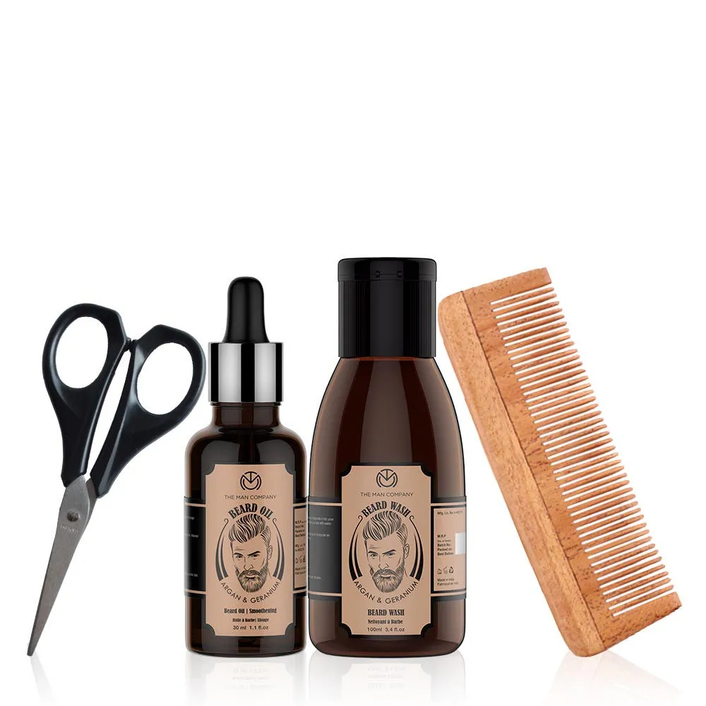 The Man Company Beard Box With Argan & Geranium