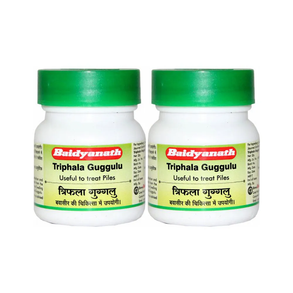 Baidyanath Triphala Guggulu Detoxify The Body - Pack Of 2