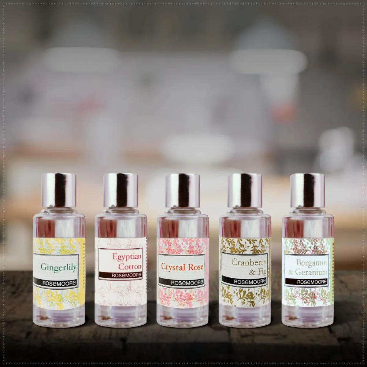 Rosemoore Oil Egyptian Cotton Gingerlily Cranberry & Fig Bergamot, Geranium Crystal Rose