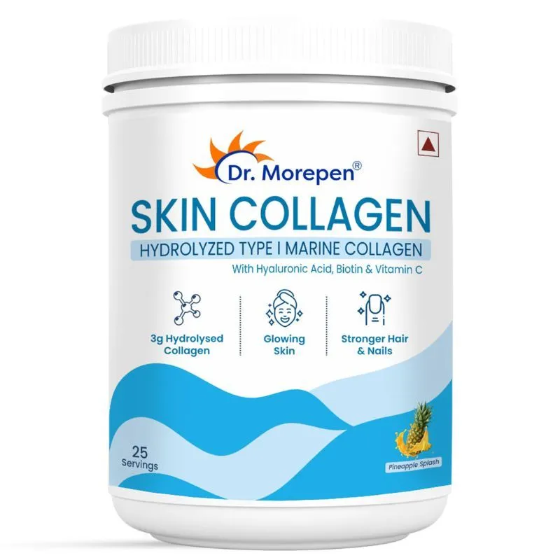 Dr. Morepen Skin Collagen - Hydrolyzed Type Marine Collagen - Pineapple Splash Flavour