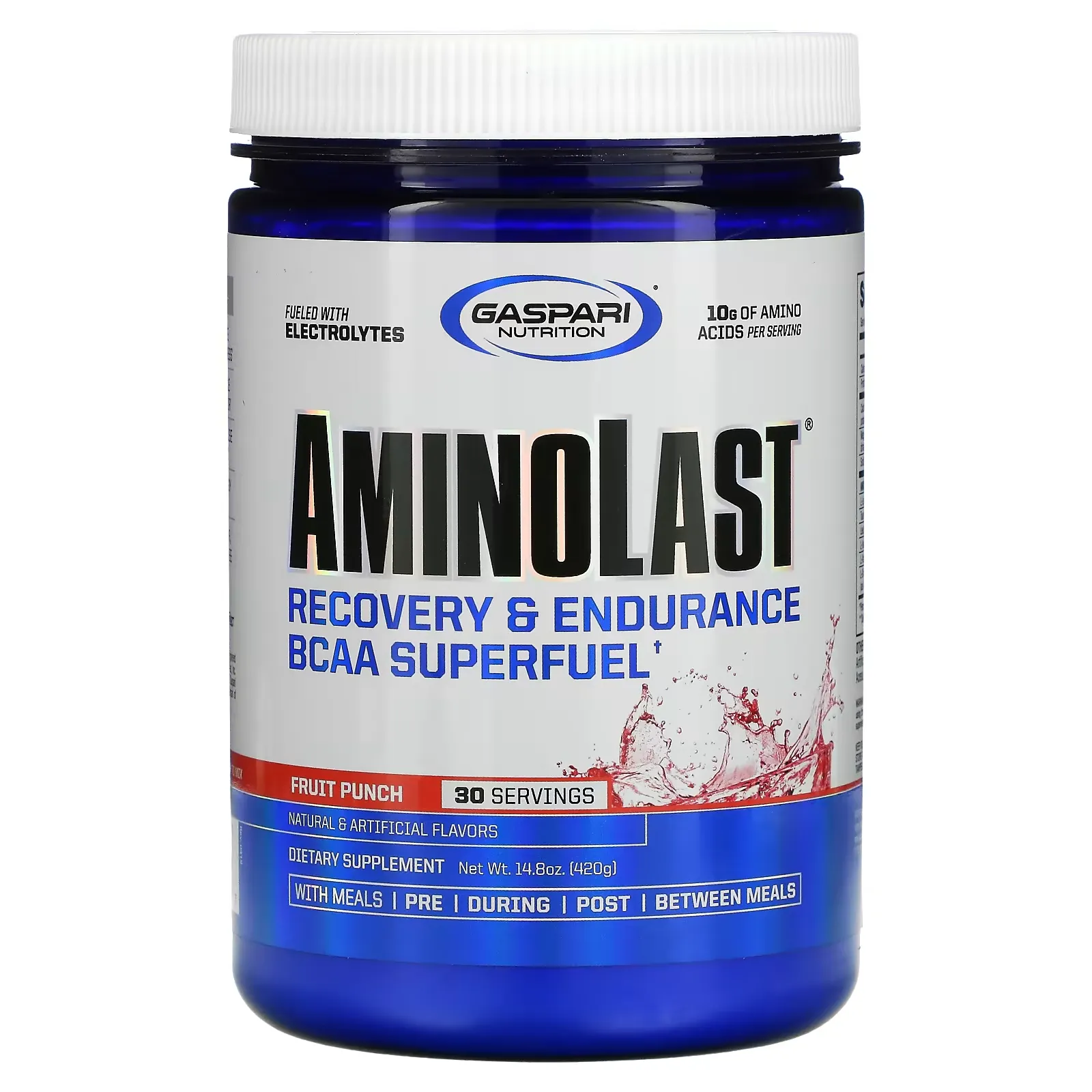 Aminolast, Recovery & Endurance BCAA Superfuel, Fruit Punch, 14.8 oz (420 g)