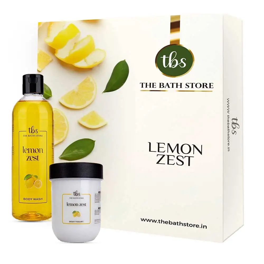 The Bath Store Lemon Zest Combo (Body Wash 300ml + Body Yogurt 200gm),  2 Piece(s)/Pack  for All Skin Type