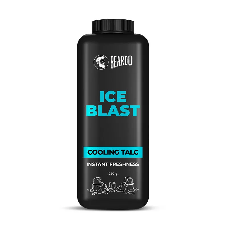 Beardo Ice Blast Cooling Talc | Menthol talcum powder for men | INSTANT ICY cool freshness