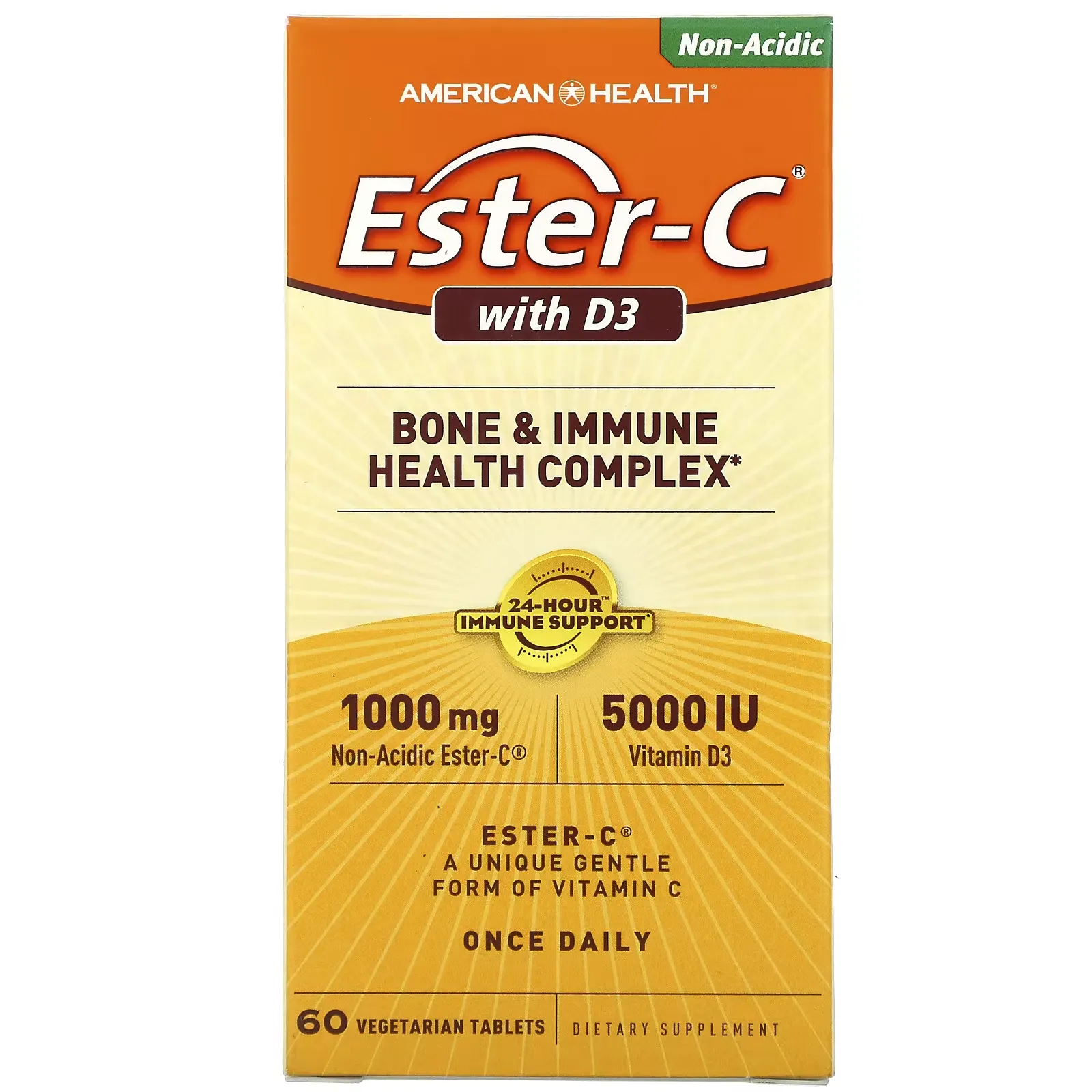 Ester-C with D3, 60 Vegetarian Tablets