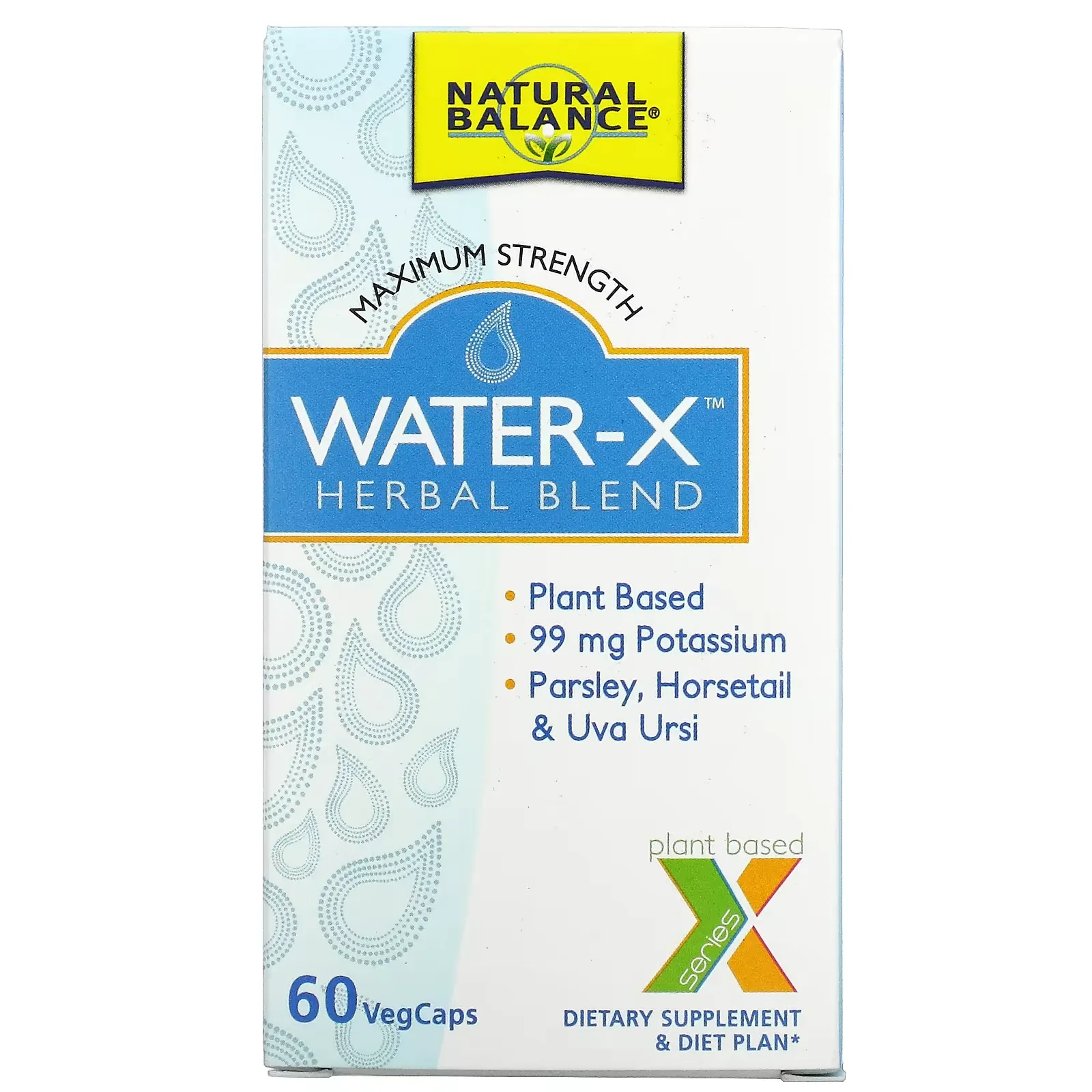 Water-X, Herbal Blend, Maximum Strength, 60 VegCaps