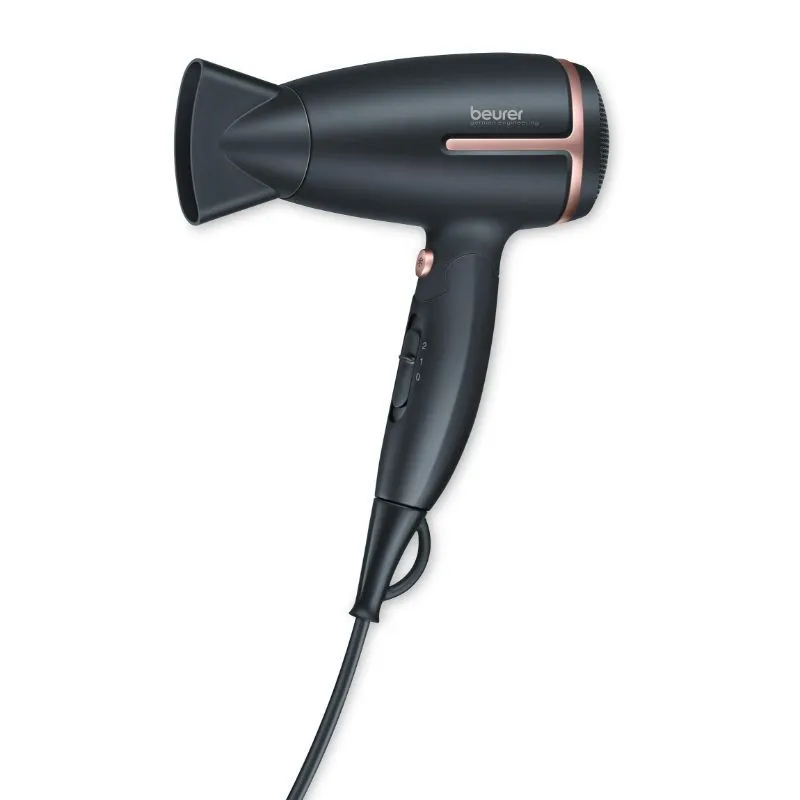 Beurer HC 25 Travel Hair Dryer 3 Years Warranty 1600 Watts, Black