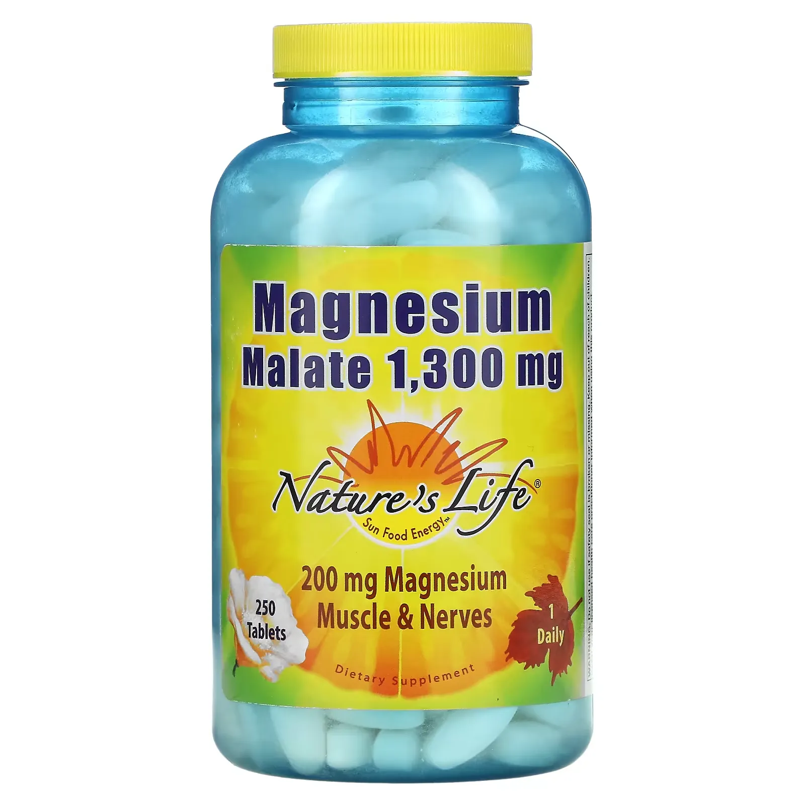 Magnesium Malate, 1,300 mg, 250 Tablets