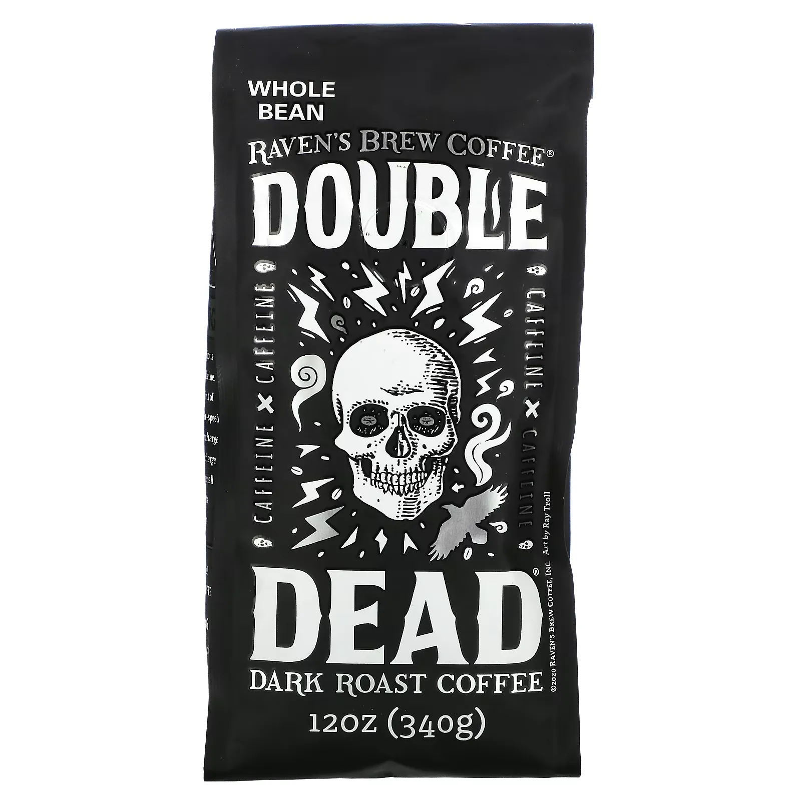 Double Dead, Dark Roast Coffee, Whole Bean, 12 oz (340 g)