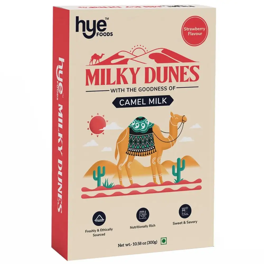 Hye Foods Milky Dunes Camel Milk,  Strawberry  300 g