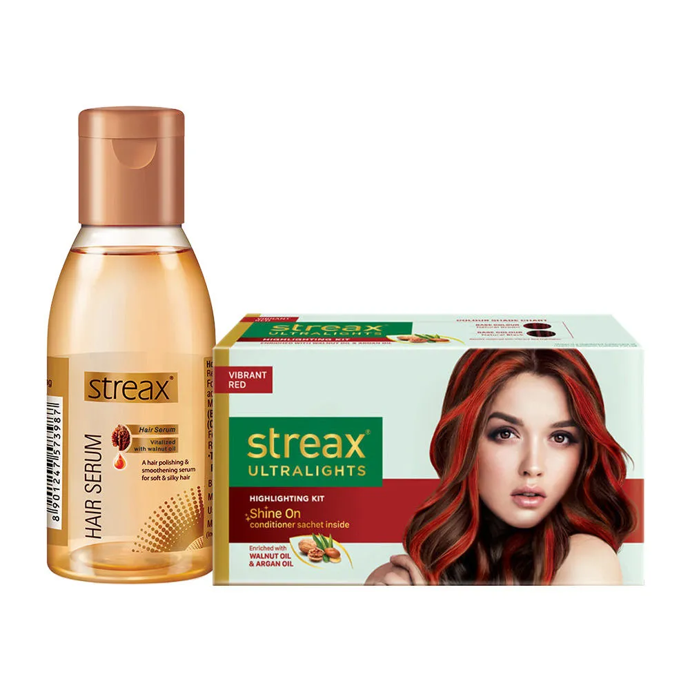 Streax Ultralights Vibrant Red + Hair Serum