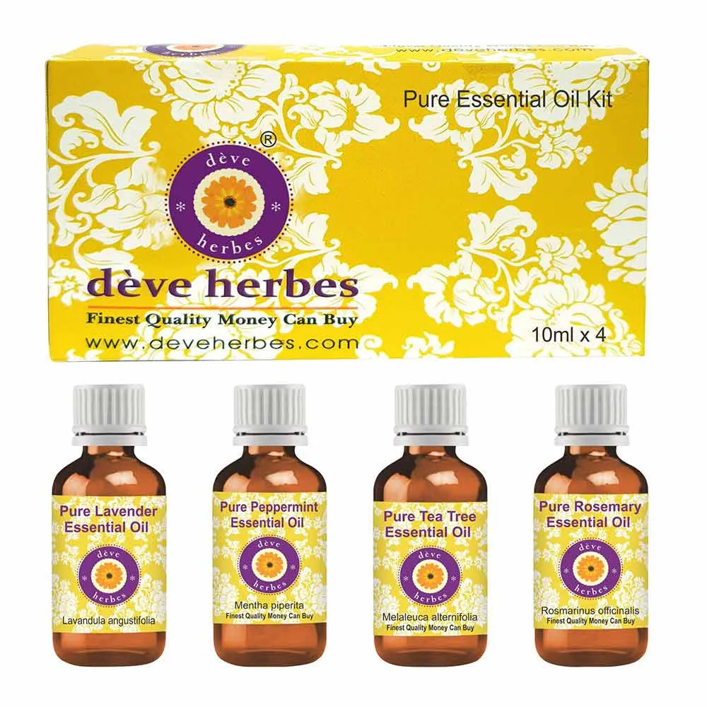 Deve Herbes Natural Essential Oils Kit - Pack of 4