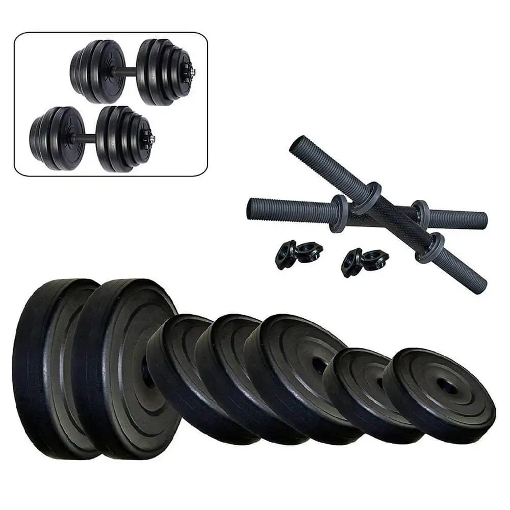 Body Maxx PVC Dumbells Sets,  Black  10 kg