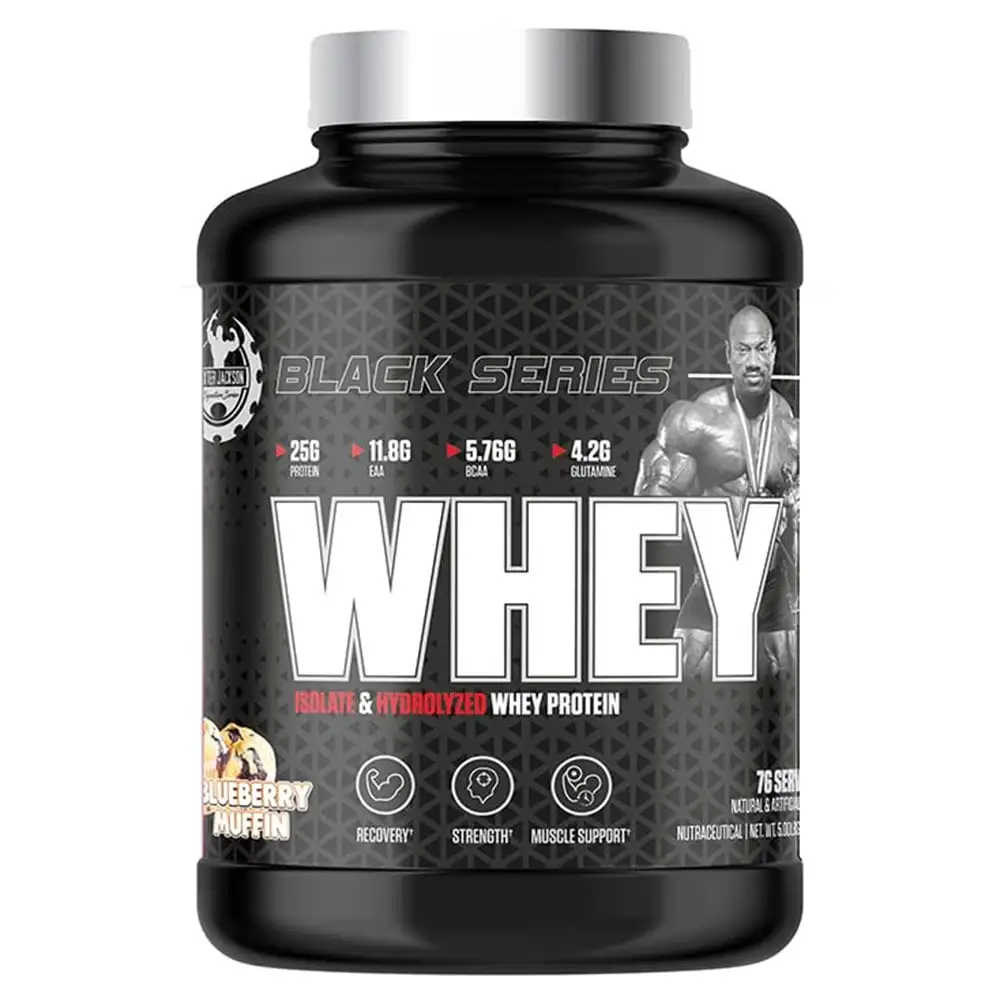 Dexter Jackson Black Series Whey,  5 lb  Blueberry Muffine