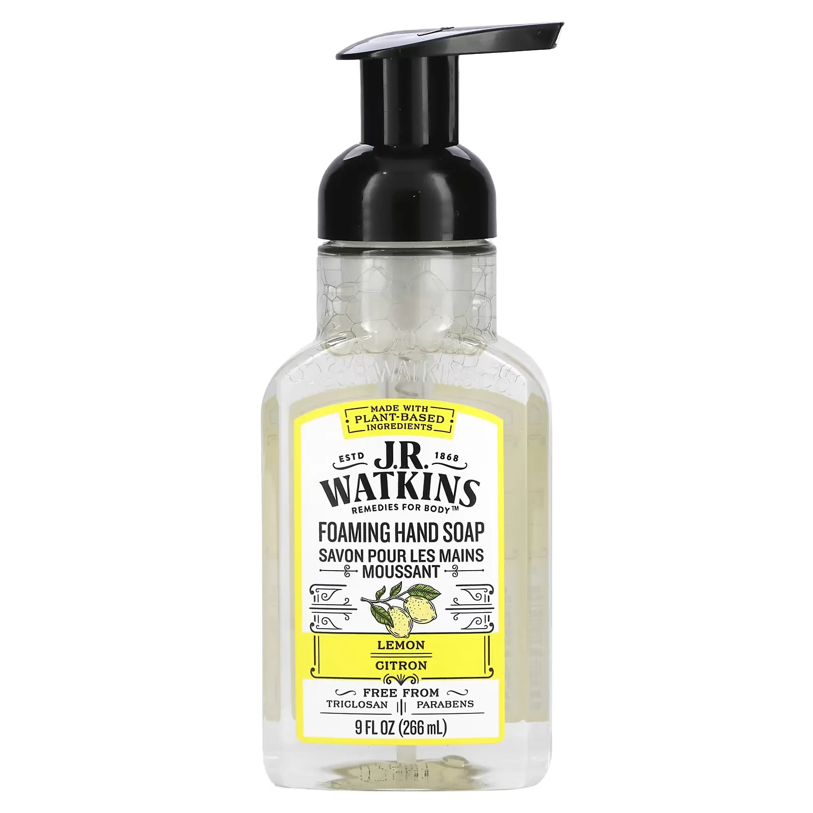 Foaming Hand Soap, Lemon, 9 fl oz (266 ml)