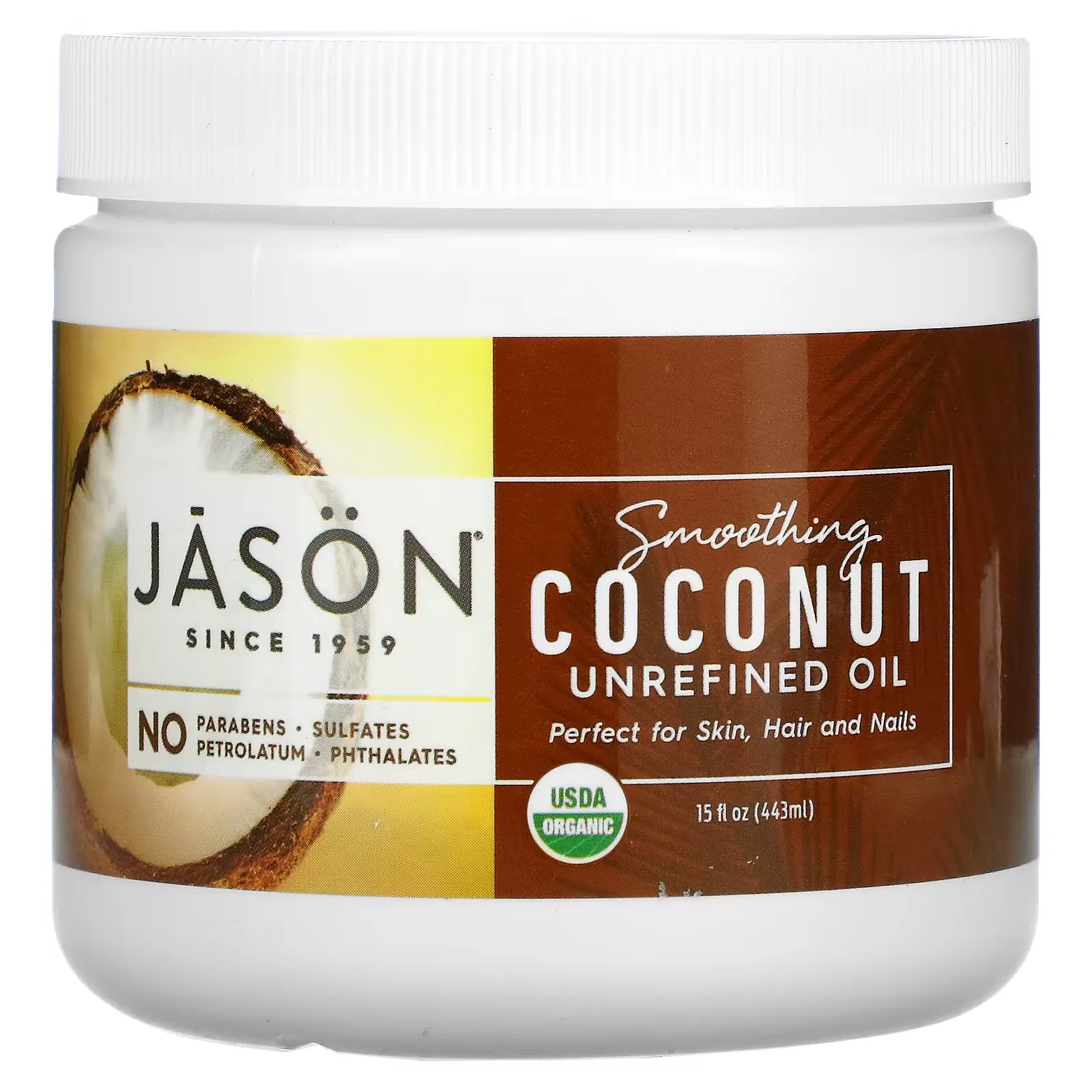 Smoothing Coconut, Unrefined Oil, 15 fl oz (443 ml)