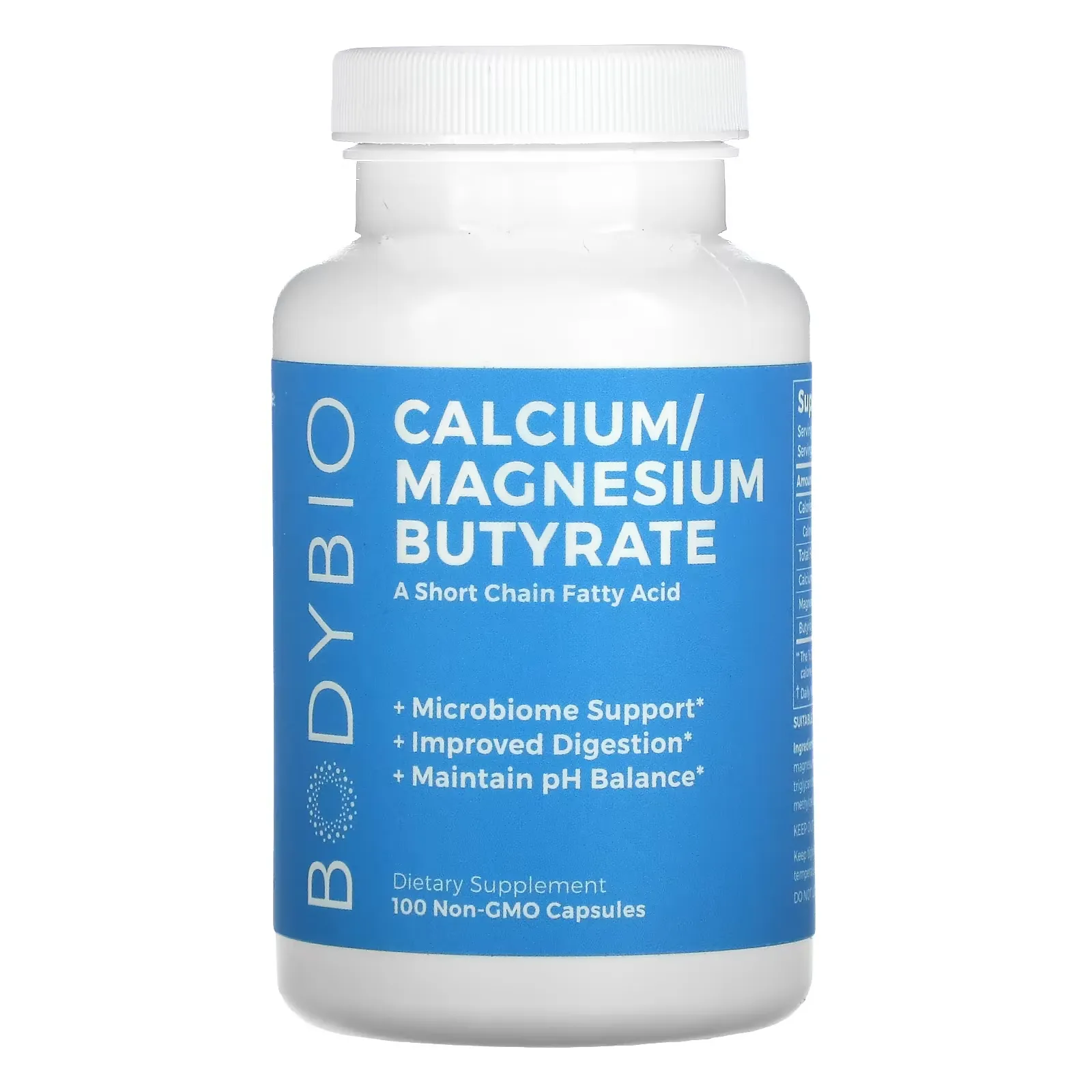 Calcium/ Magnesium Butyrate, 100 Non-GMO Capsules