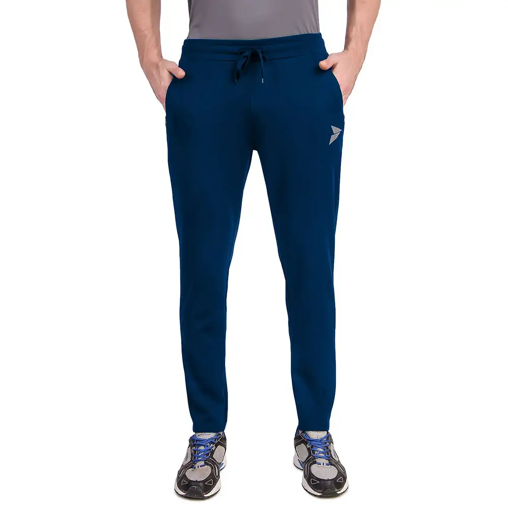 Fitinc Dobby Stretchable Trackpant for Men with Two Zipper Pockets,  Air Force Blue  XXXL