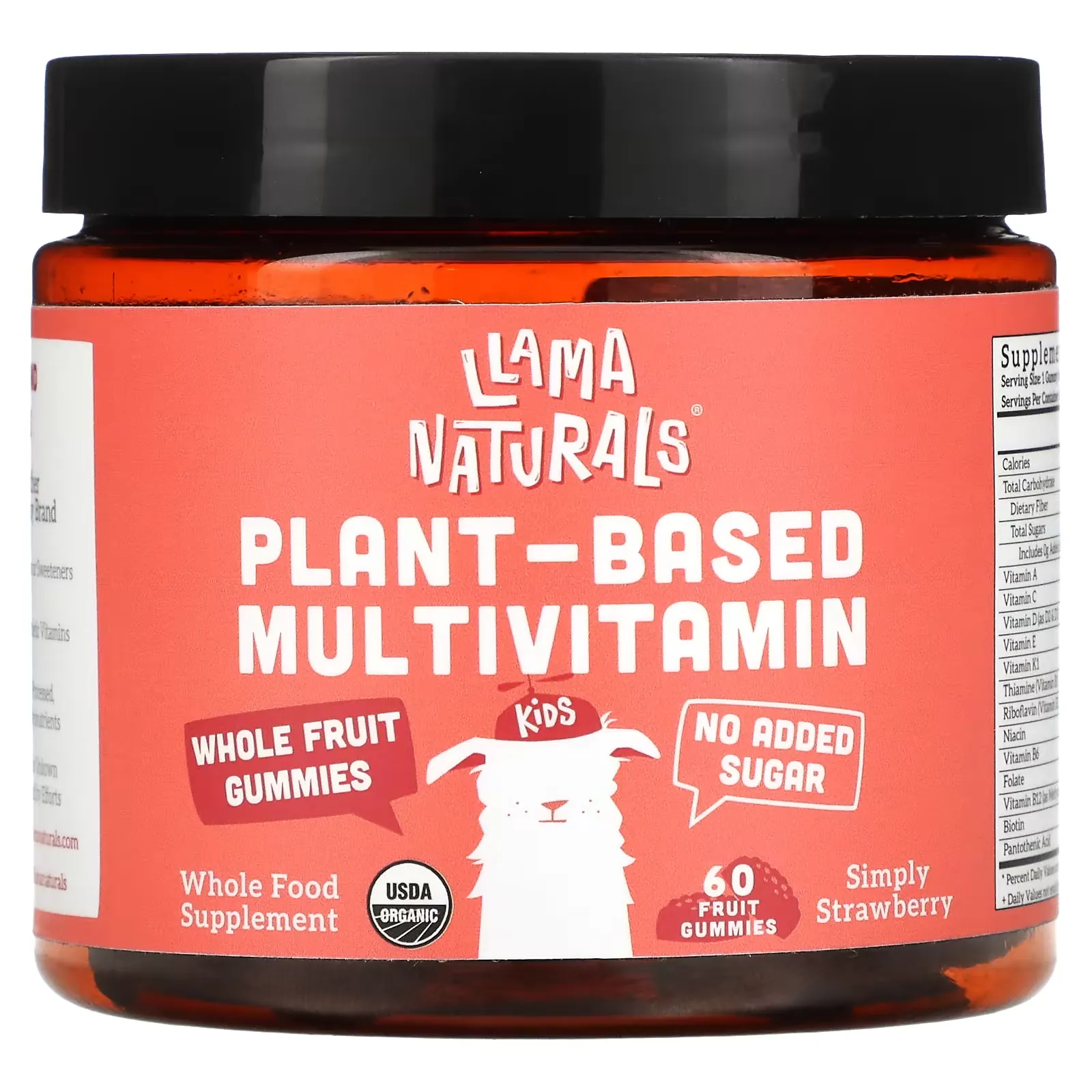 Plant-Based Multivitamin Whole Fruit Gummies, Simply Strawberry, 60 Fruit Gummies