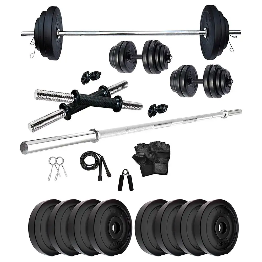 HUSTLE FITNESS PVC 16 Kg Home Gym Set