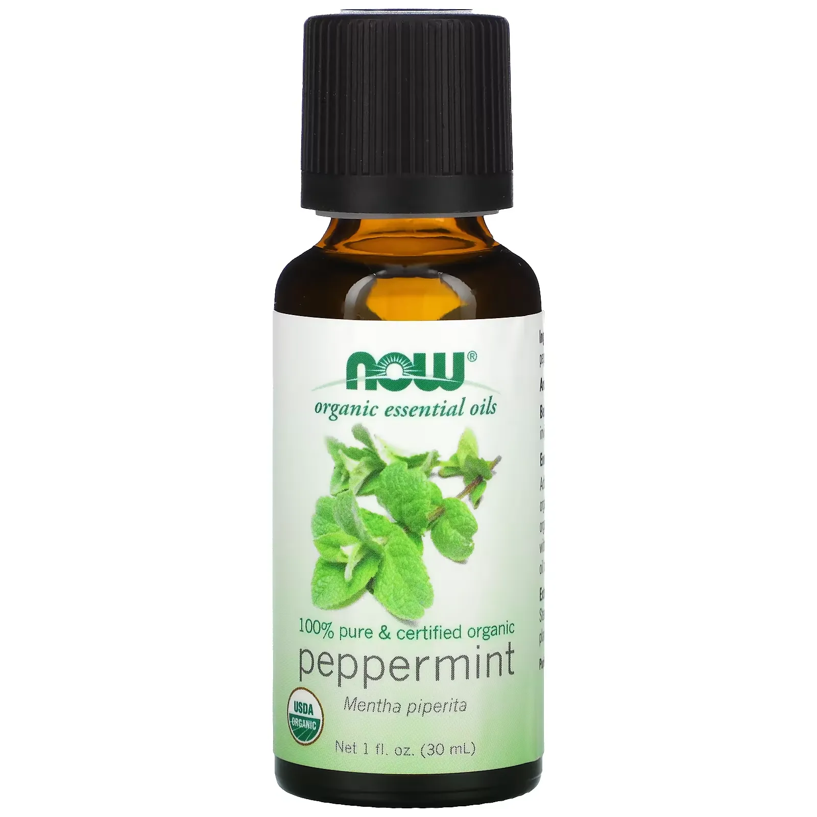 Organic Essential Oils, Peppermint, 1 fl oz (30ml)