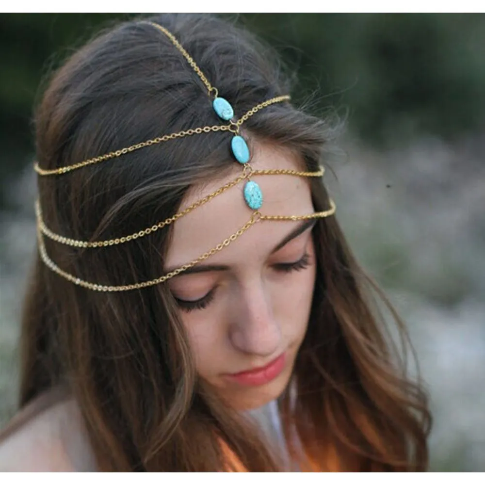 Femnmas Multi Layer Beads Head Chain