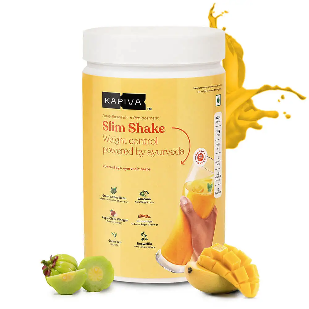 Kapiva Slim Shake,  0.5 kg  Mango (Weight Control Powered by Ayurveda)