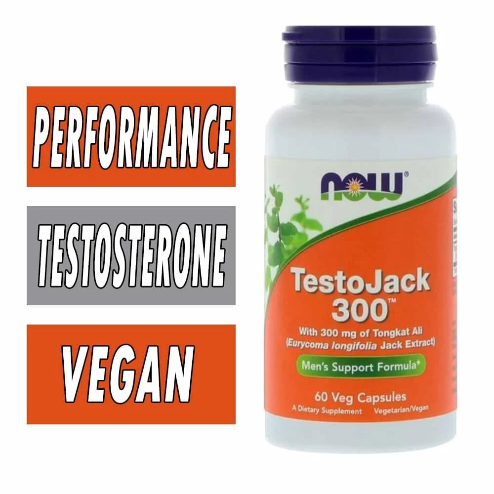 TestoJack 300 By NOW Foods - 60 Veg Capsules