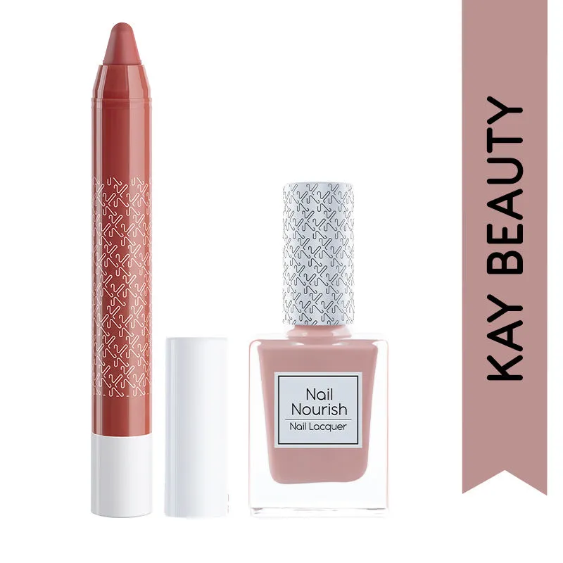 Kay Beauty Must Have Nudes - Matte Lip Crayon - Wee Hours & Nail Enamel - Whiplash