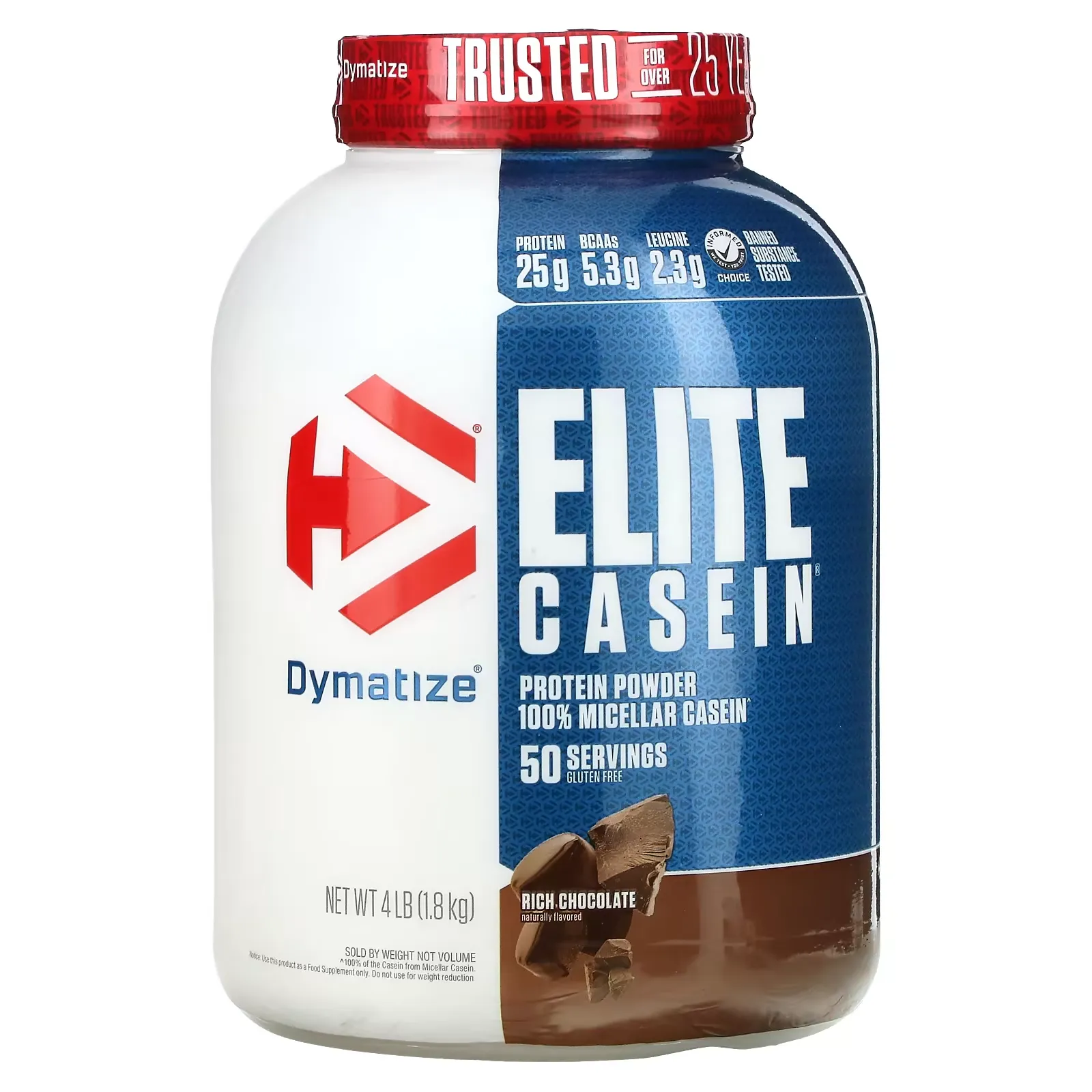 Elite Casein, Rich Chocolate, 4 lb (1.8 kg)