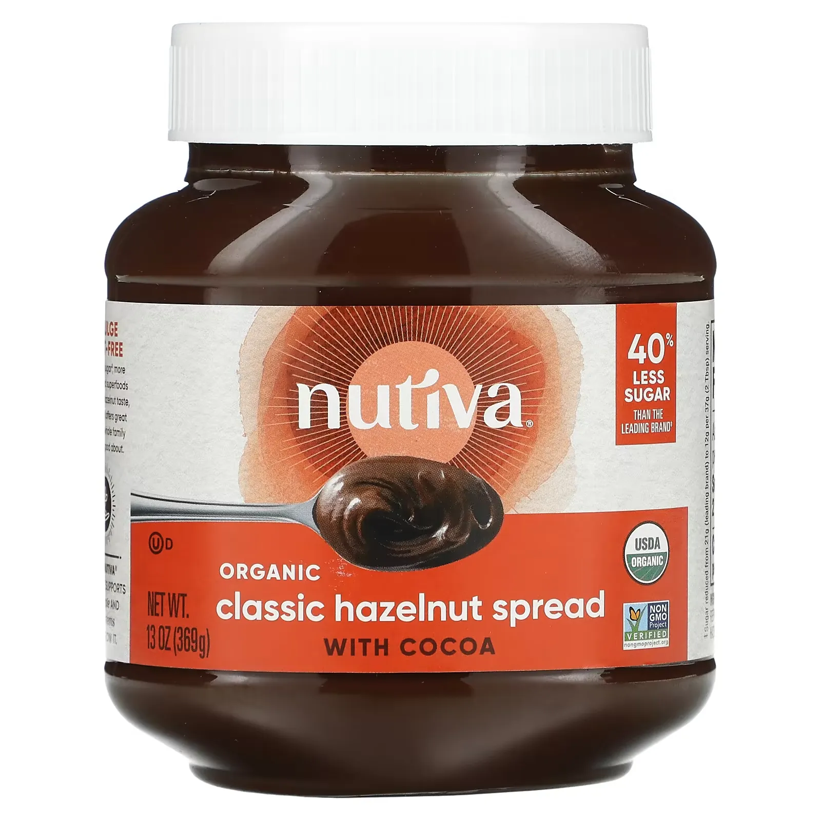 Organic Classic Hazelnut Spread, With Cocoa, 13 oz (369 g)