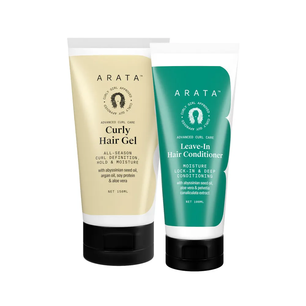 Arata Advanced Curl Care Duo Leave-In Conditioner & Advanced Hair Curly Gel