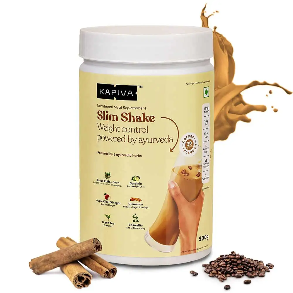 Kapiva Slim Shake,  0.5 kg  Coffee (Weight Control Powered by Ayurveda)