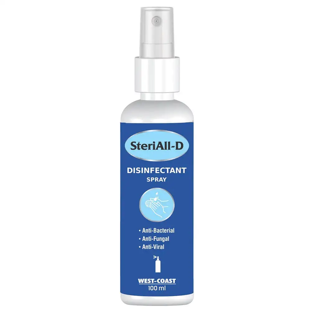 West Coast SteriAll-D Disinfectant Spray,  Fragrance Free  100 ml  Anit Bacterial Fungal Viral