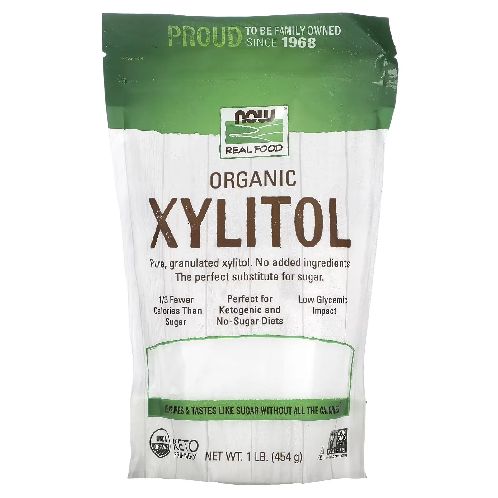 Real Food, Organic Xylitol, 1 lb (454 g)