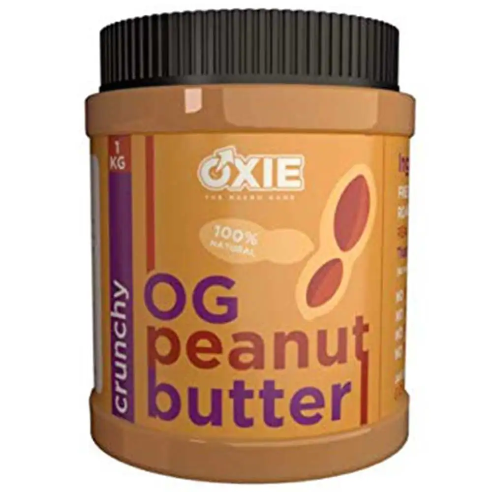 Oxie Nutrition Peanut Butter,  1 kg  Crunchy