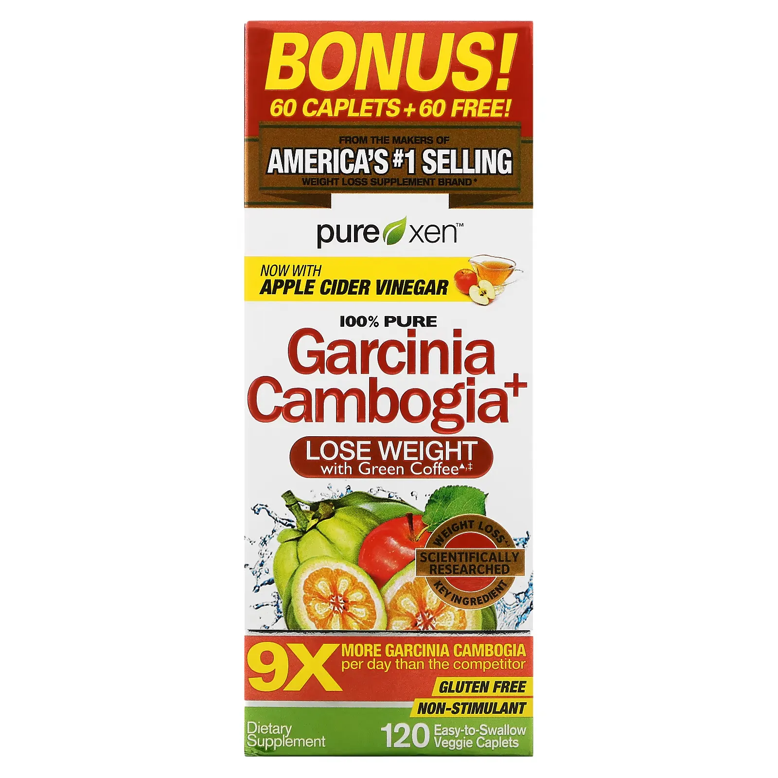 Garcinia Cambogia+, 120 Easy-to-Swallow Veggie Caplets