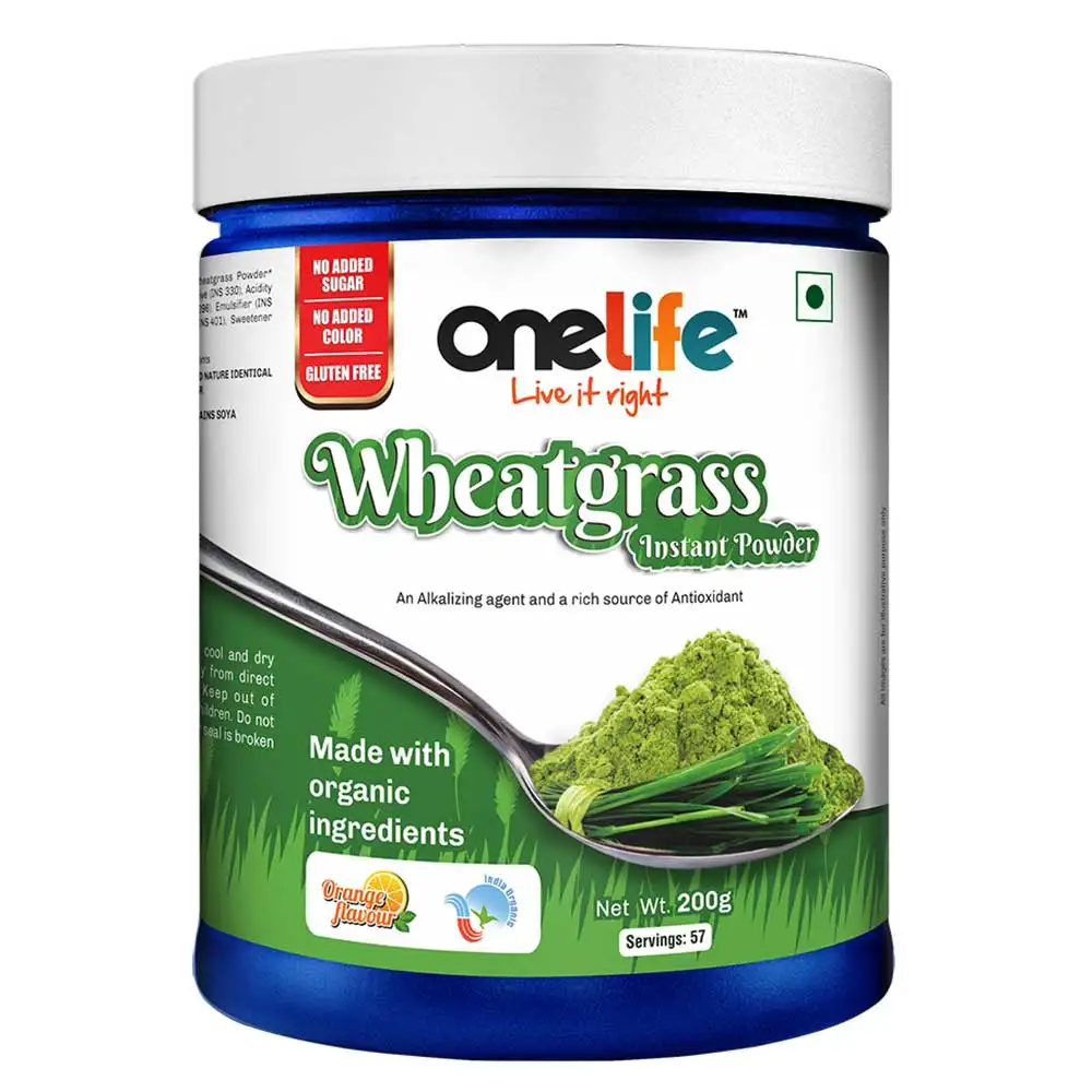 OneLife Wheatgrass Instant Powder Orange,  0.2 kg