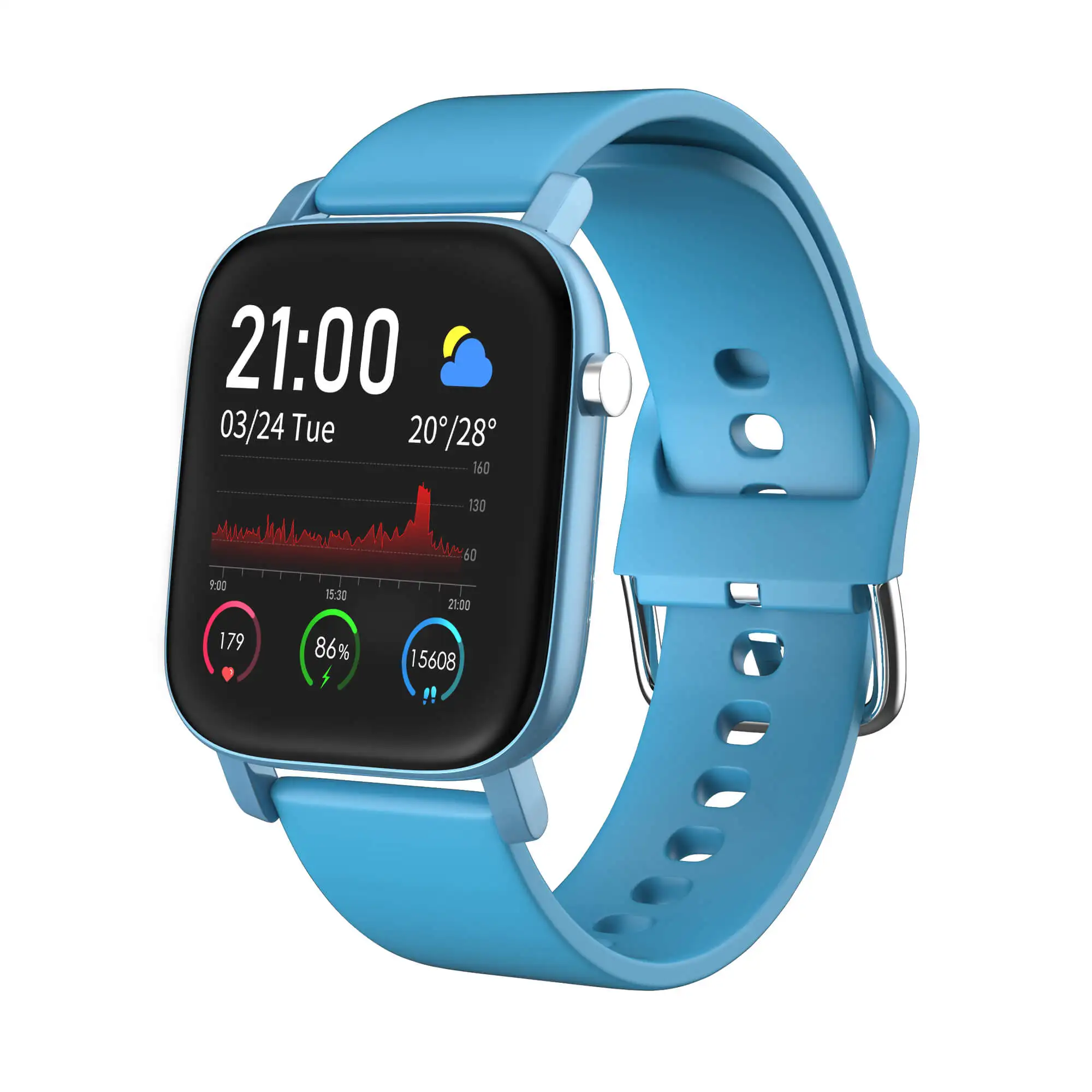 AQFiT W11 Smartwatch,  Powder Blue