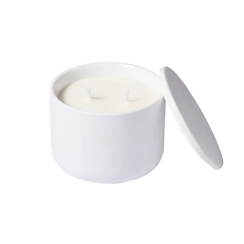 MyMuse Spark Wick Ceramic Candle - Bergamot Mahogany