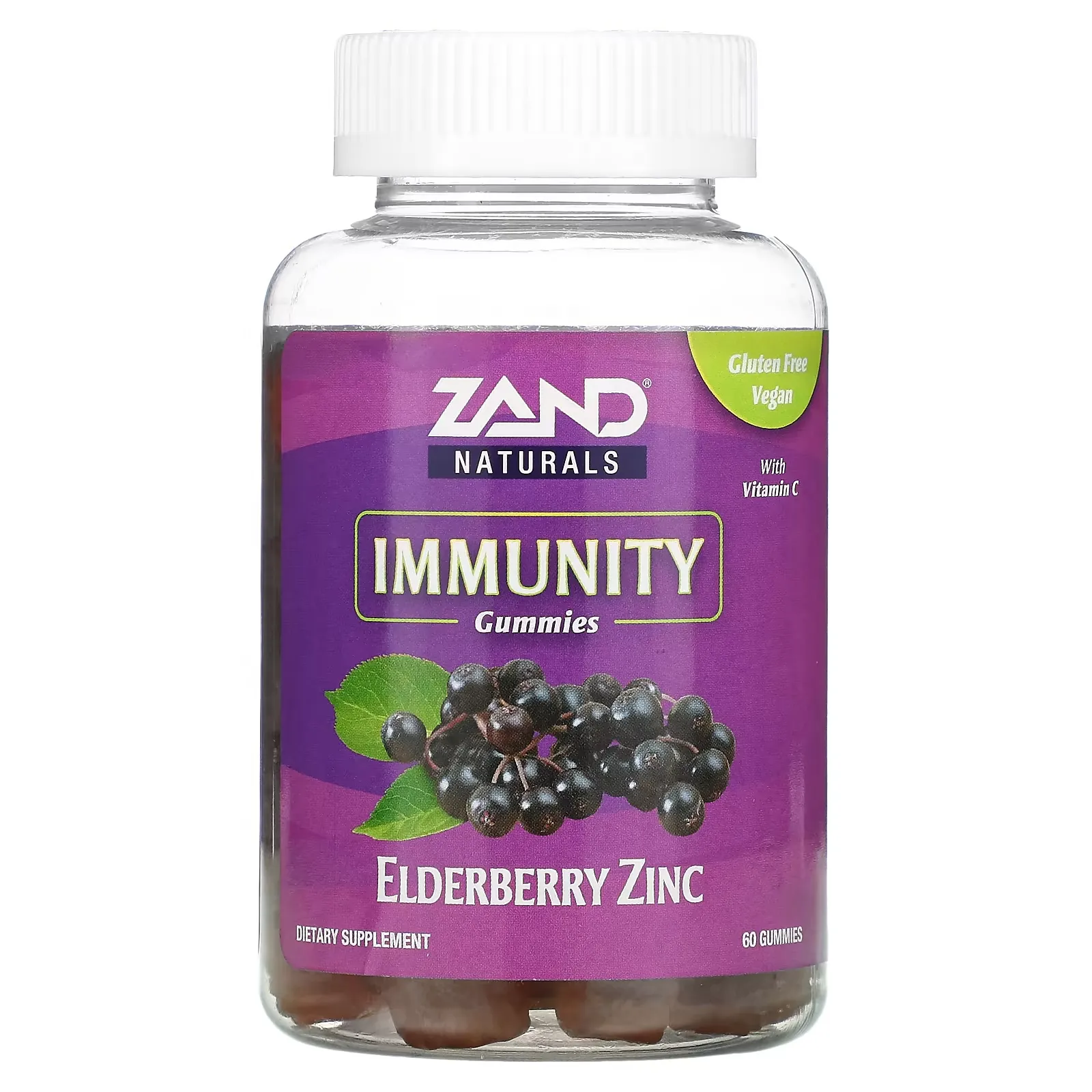 Immunity Gummies, Elderberry Zinc With Vitamin C, 60 Gummies