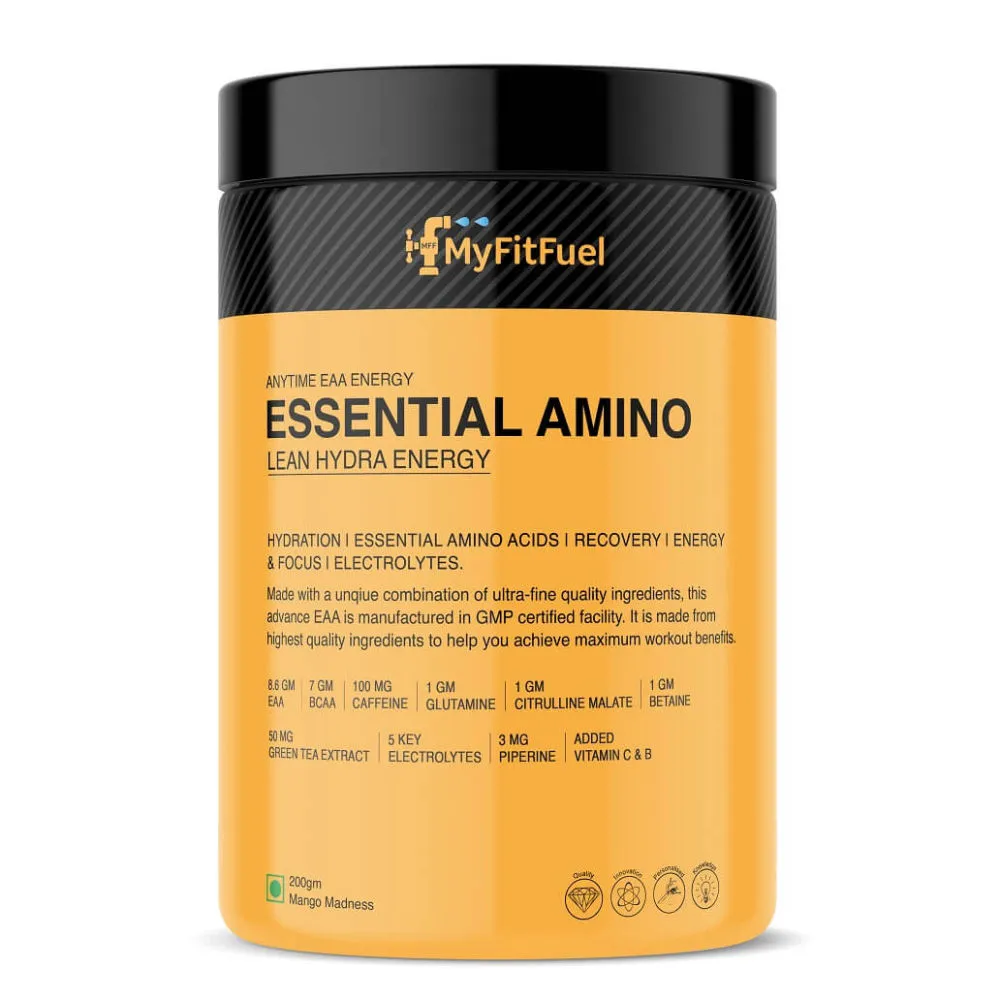 MyFitFuel Anytime Eaa Energy Essential Amino Lean Hydra Mango