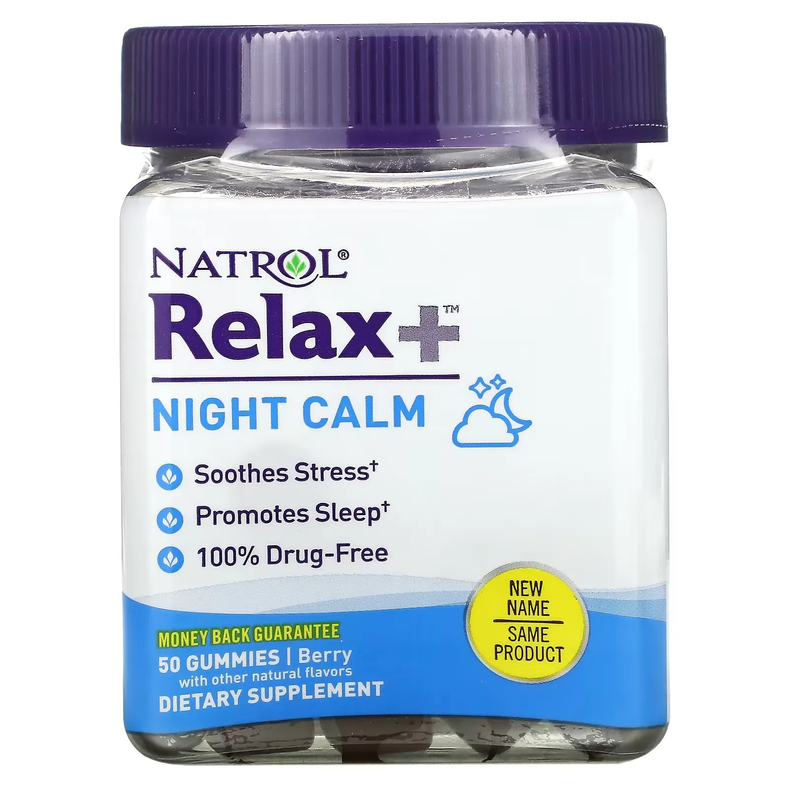 Relax +, Night Calm, Berry, 50 Gummies