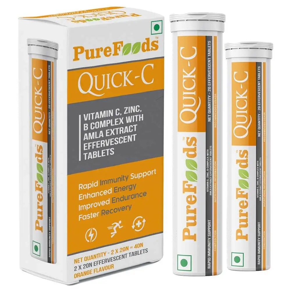 PureFoods Quick-C,  40 tablet(s)  Orange